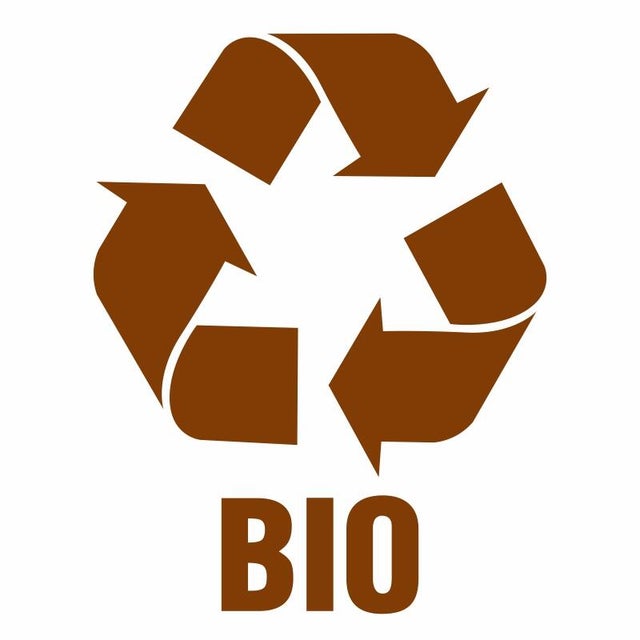 Naklejka na kosz do SEGREGACJI ŚMIECI BIO