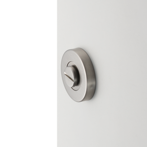Poignée Porte Aluminium Hoppe - Bouton Fixe Argenté - Rosace 52mm - Montage Unilatéral