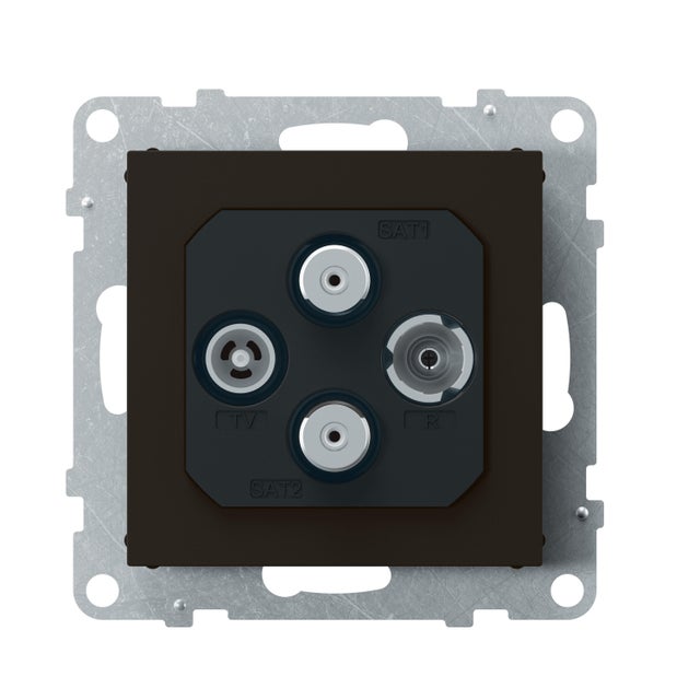 Suno czarny gniazdo TV-R-2xSAT