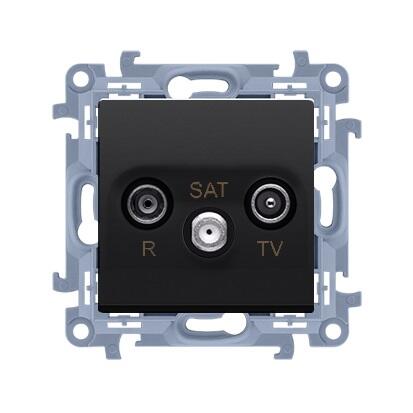  Simon 10 czarny gniazdo R-TV-SAT końcowe