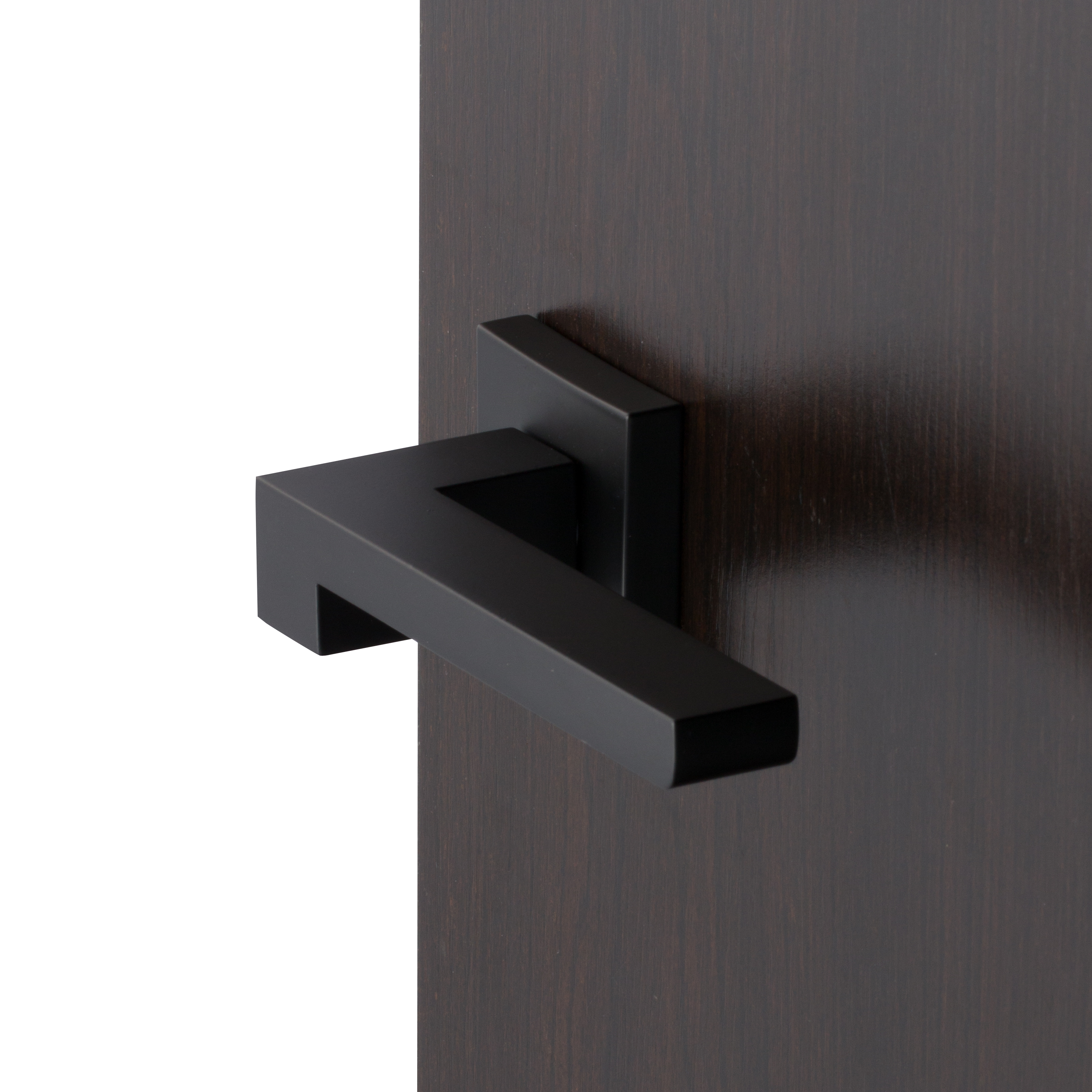 Juego de manilla con roseta cuadrada INSPIRE serie Manuela en aluminio negro - 3