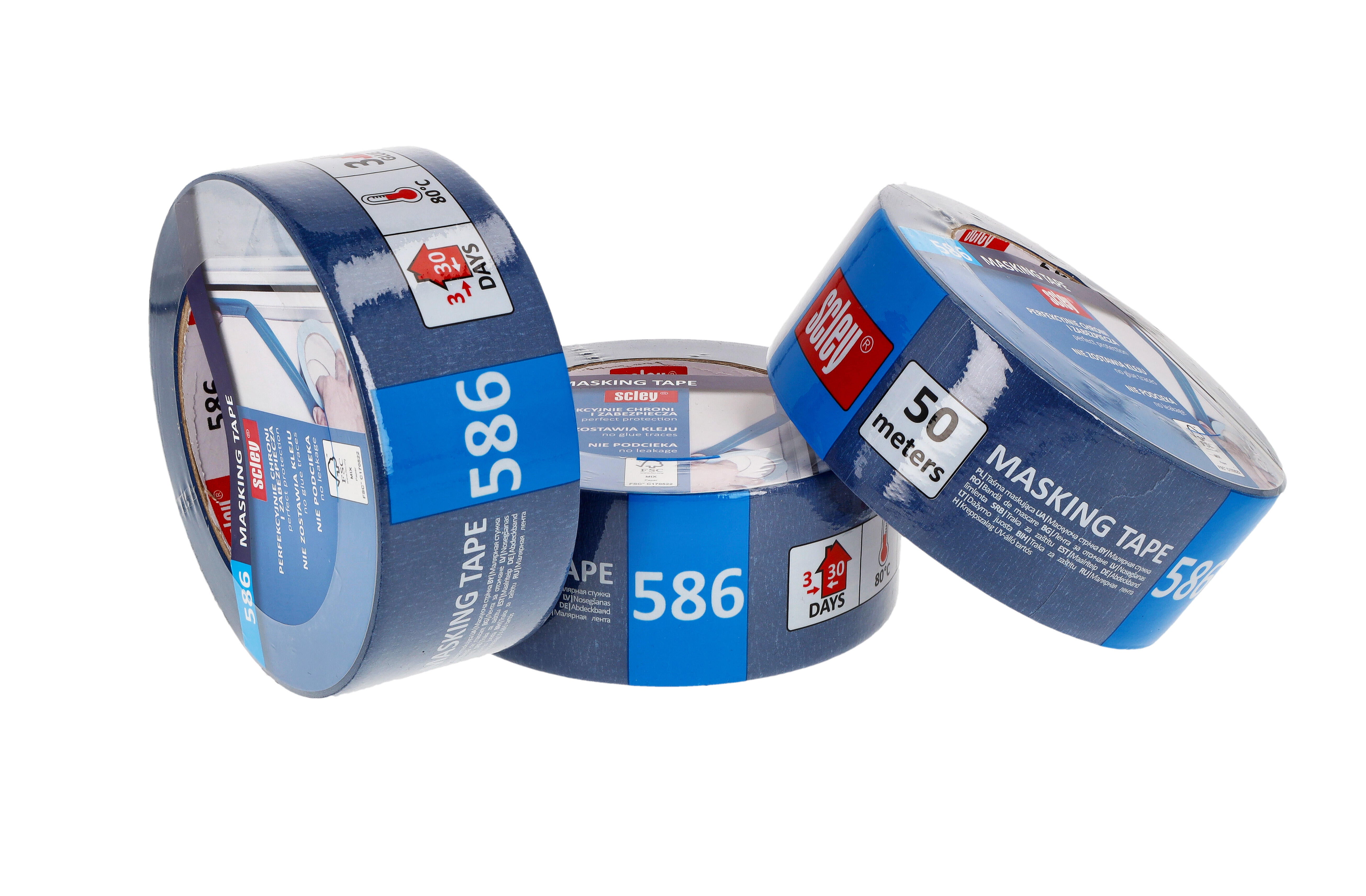Taśma maskująca Scley 48 mm x 50m 3 sztuki - 2