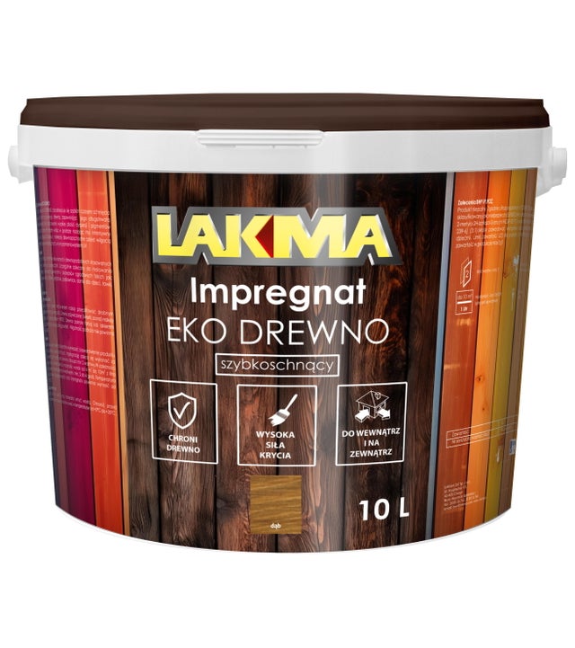 Impregnat do drewna Eko Drewno Lakma dąb 10l