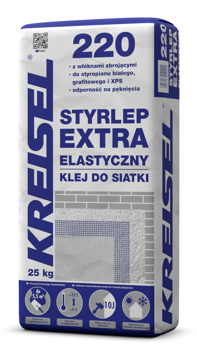 Zaprawa klejąco-zbrojąca do styropianu Kreisel Styrlep 220 25 kg
