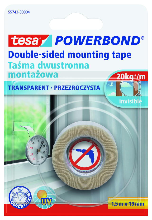 Taśma montażowa Powerbond Tesa 19mm x 1,5m