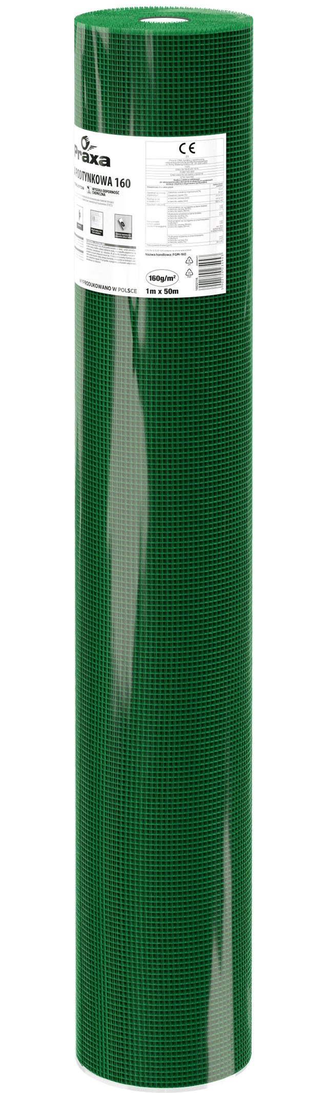 Siatka zbrojąca Selena 160g, 50 m2 dł. 50 m, szer. 1 m, gramatura 160 g/m2