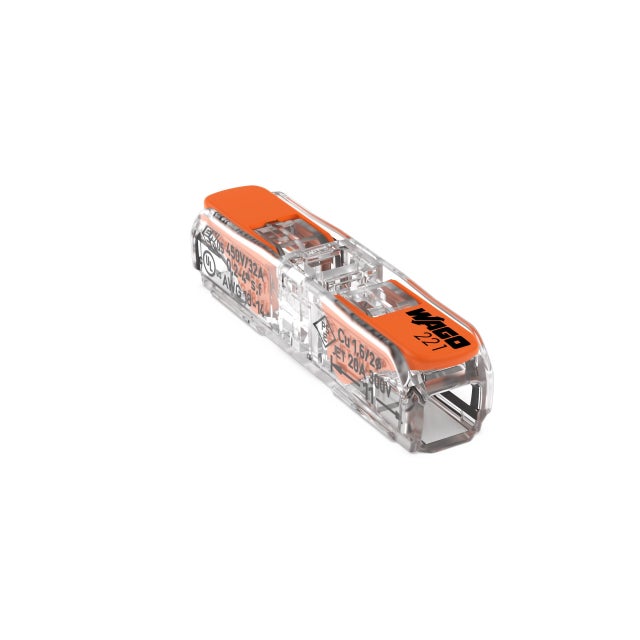 Szybkozłączka przelotowa z zamkiem Wago 2x0,2-4mm2 60szt