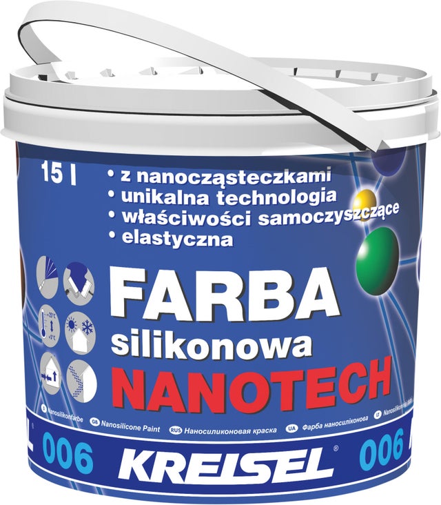 Farba elewacyjna silikonowa Nanotech 15l