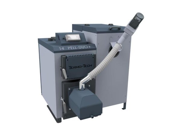 Kocioł pelletowy PELL DUO 14 kW prawy