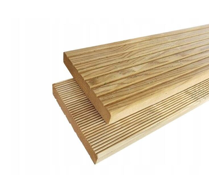 Deska tarasowa sosna surowa niesort 25x120x2400 mm - 2
