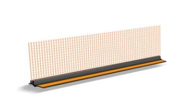 Listwa przyokienna PVC z siatką, 2.5 m 9/3 mm - 2