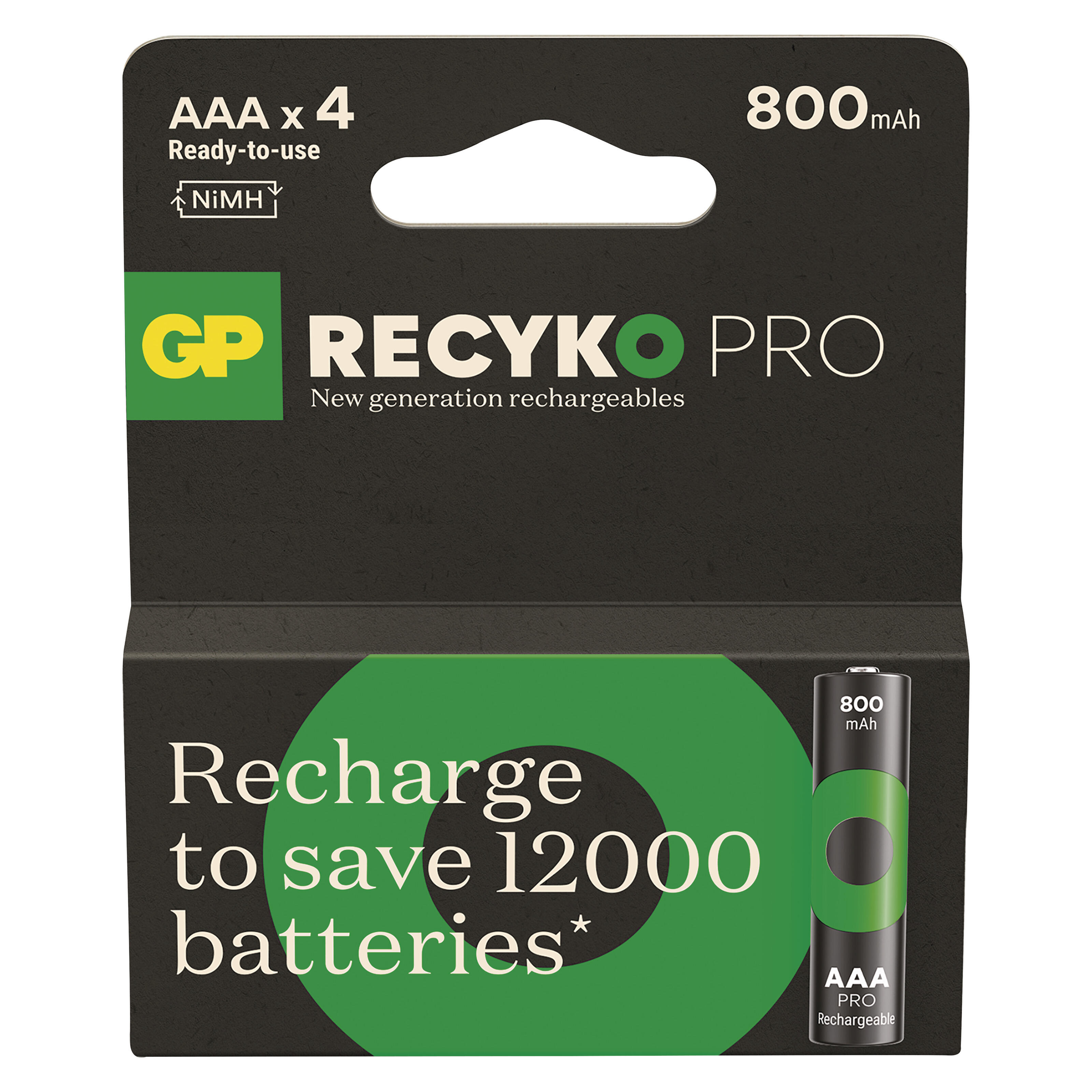 Akumulatorek GP ReCyko Pro 800 mAh Ni-MH AAA(LR03) 4szt - 2