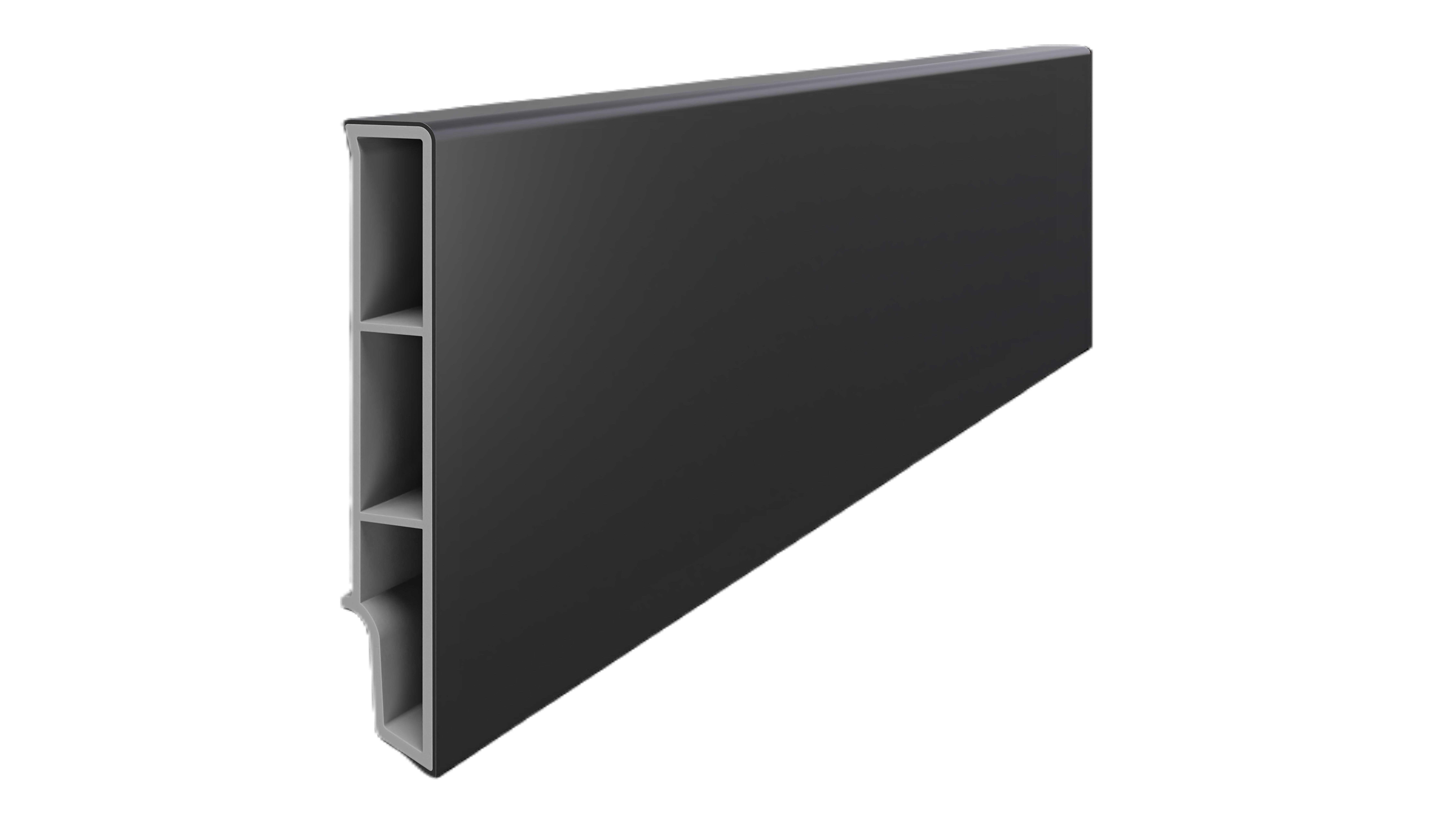 Listwa przypodłogowa PCV Sempla 2,4 m, 8 cm ciemnoszara 703