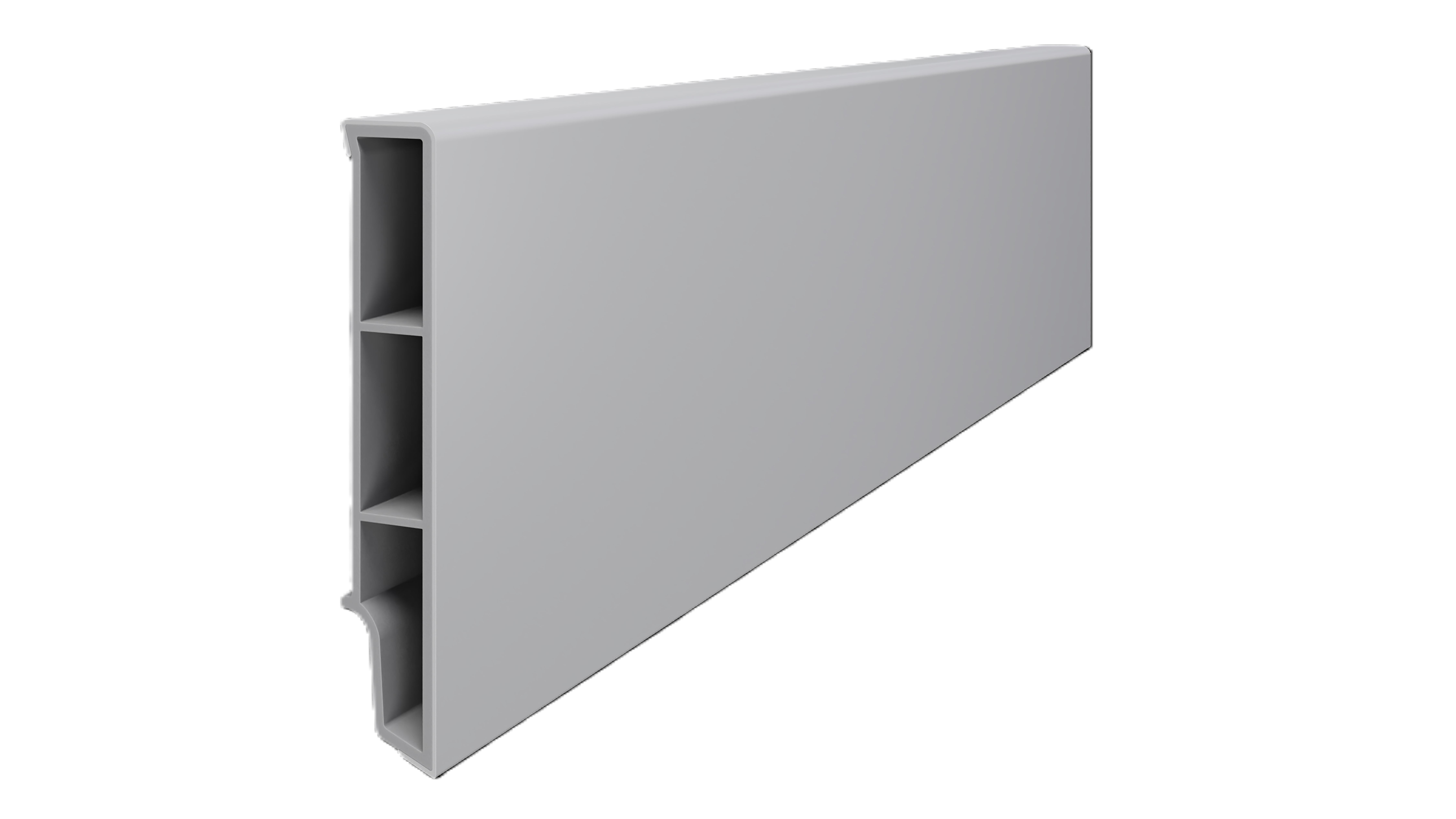 Listwa przypodłogowa PCV Sempla 2,4 m, 8 cm jasnoszara 704