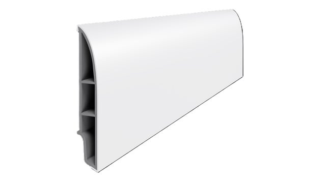 Listwa przypodłogowa PCV Sempla 2,4 m, 8 cm biała 708