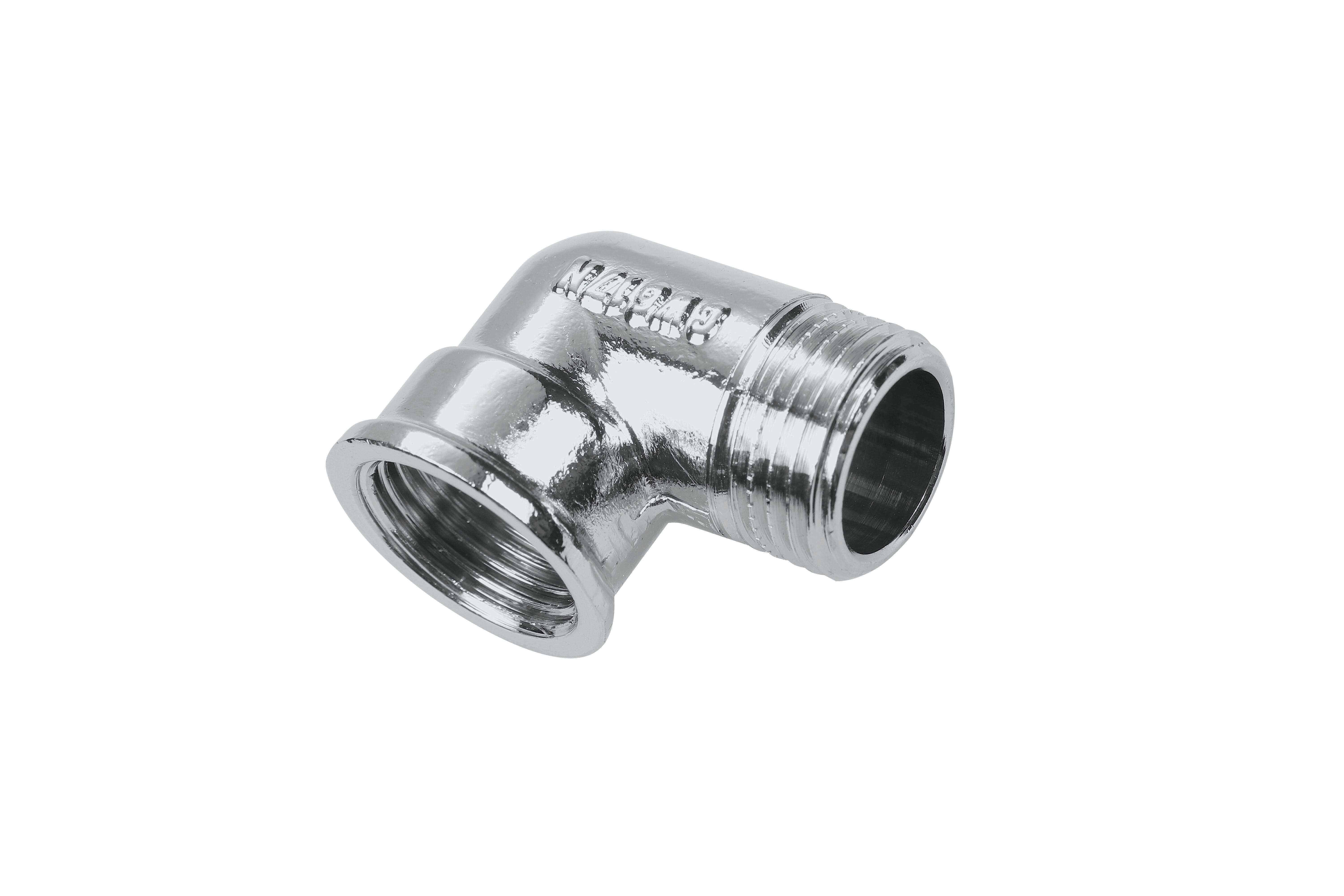 Kolano mosiężne GW/GZ 1/2" chrom