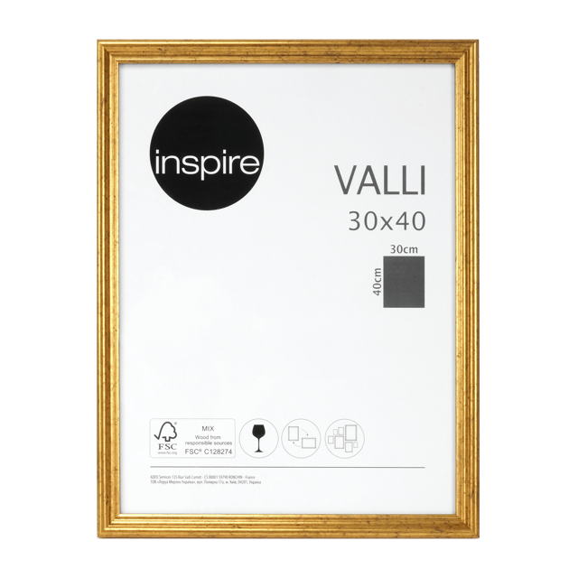 Marco Valli Brass dorado INSPIRE 30x40cm