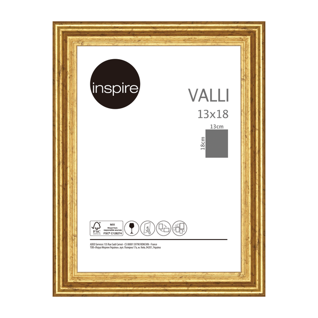 Marco Valli Brass dorado INSPIRE 13x18cm