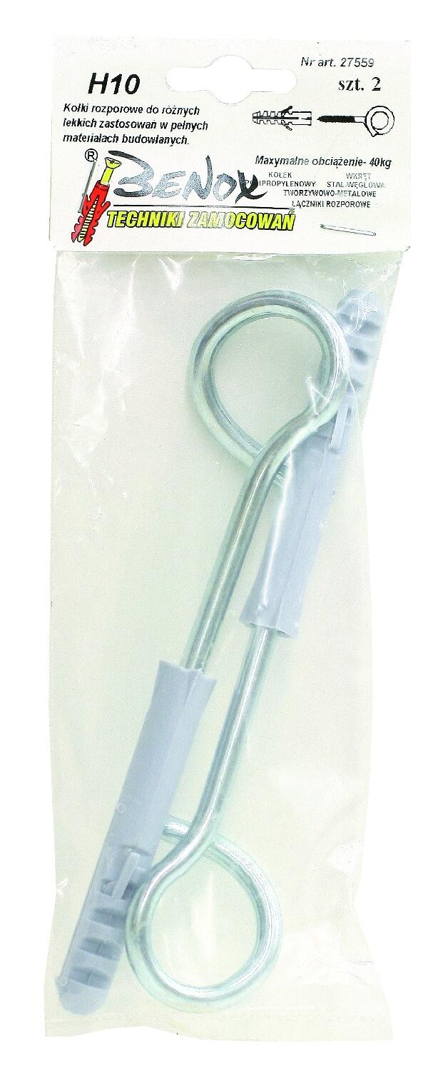 Kołek rozporowy z hakiem huśtawkowym 12x60 mm
