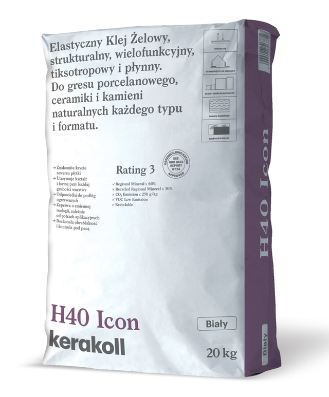 Zaprawa klejowa H40 ICON biała 20 kg Kerakoll