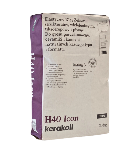 Zaprawa klejowa H40 ICON szara 20 kg Kerakoll