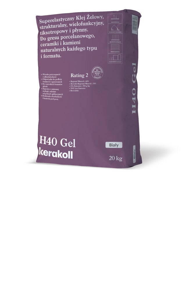 Zaprawa klejowa H40 GEL biała 20 kg Kerakoll