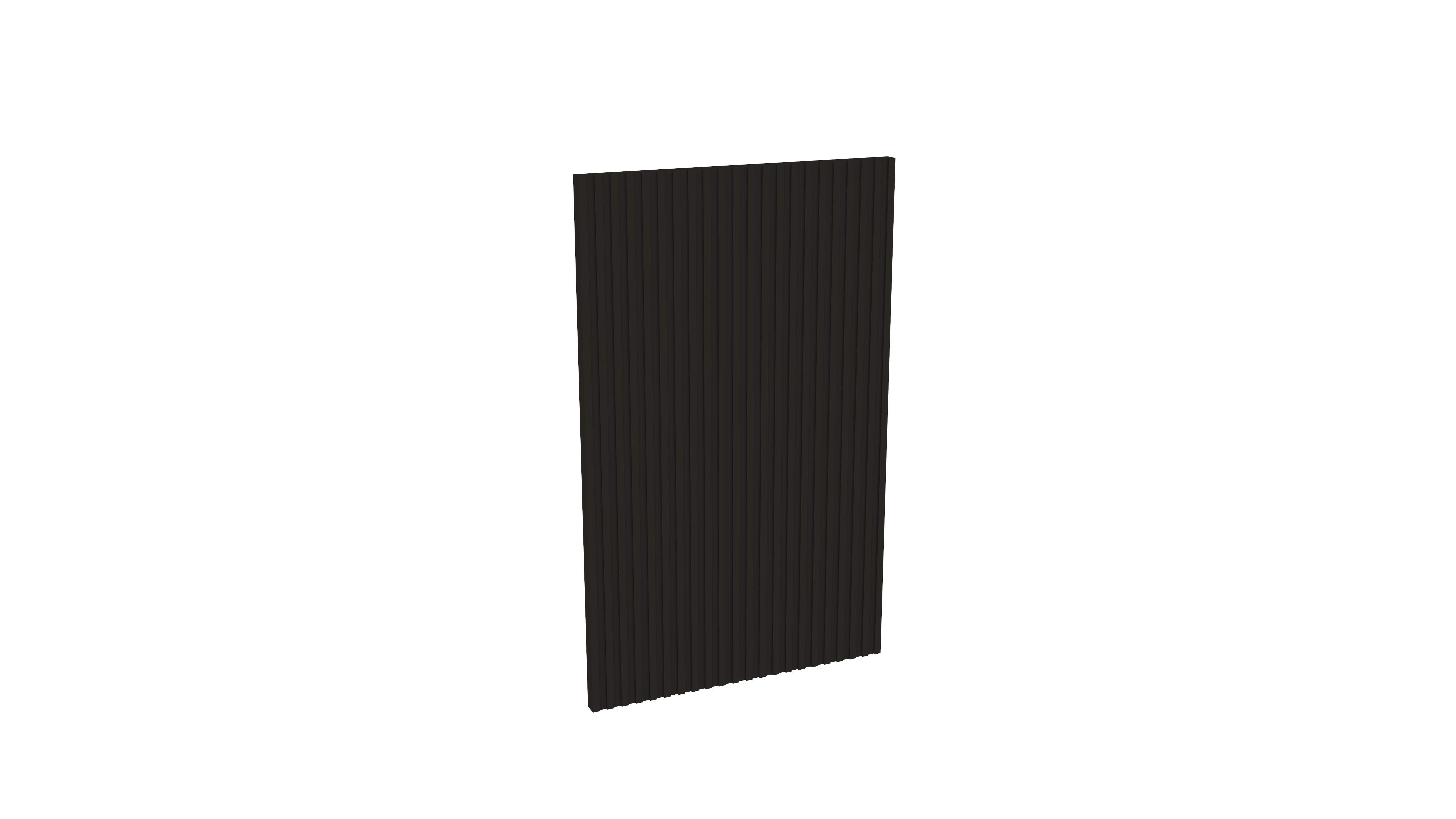 Front kuchenny ryflowany Czarny 45x71,3 cm
