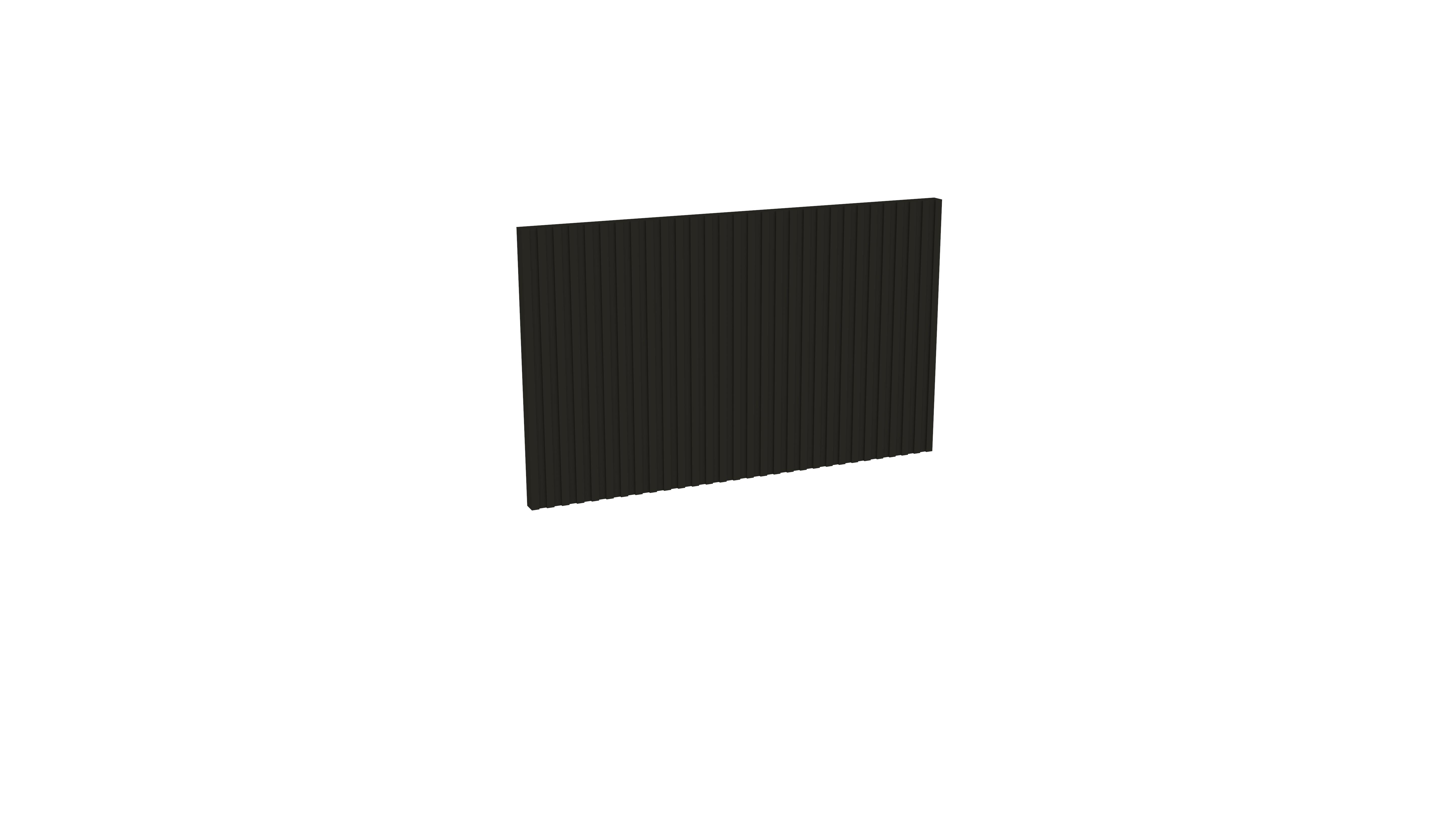 Front kuchenny okapowy ryflowany Czarny mat 60x35,5 cm