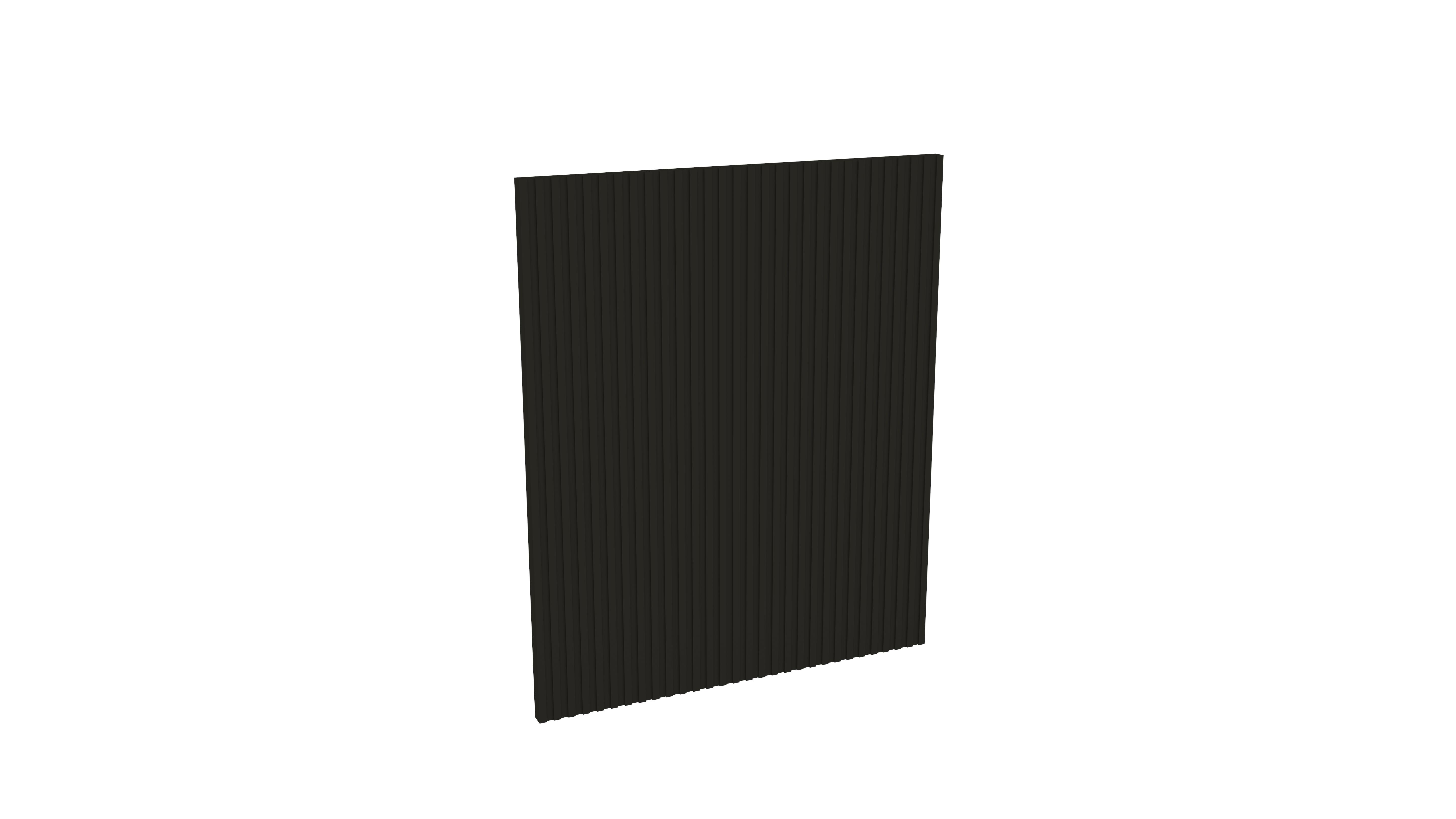 Front kuchenny ryflowany Czarny 60x71,3 cm