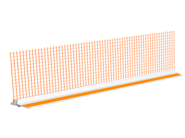 Listwa przyokienna PVC z siatką, 2.5 m 9/6 mm
