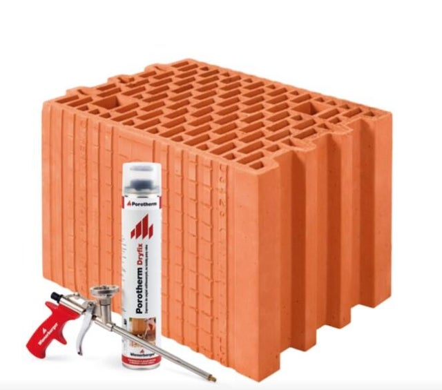 Pustak ceramiczny Porotherm Dryfix 250x373x249 mm kl. 15 10,7 szt./m2