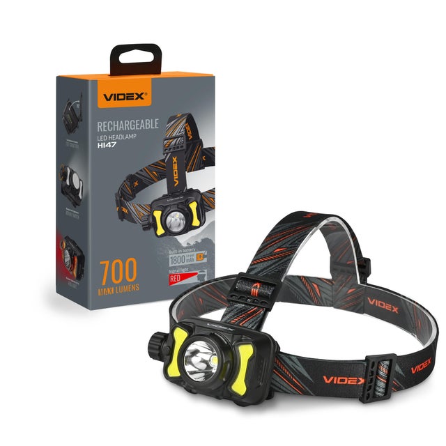 Latarka czołowa 700lm 1800mAh USB-C IP55