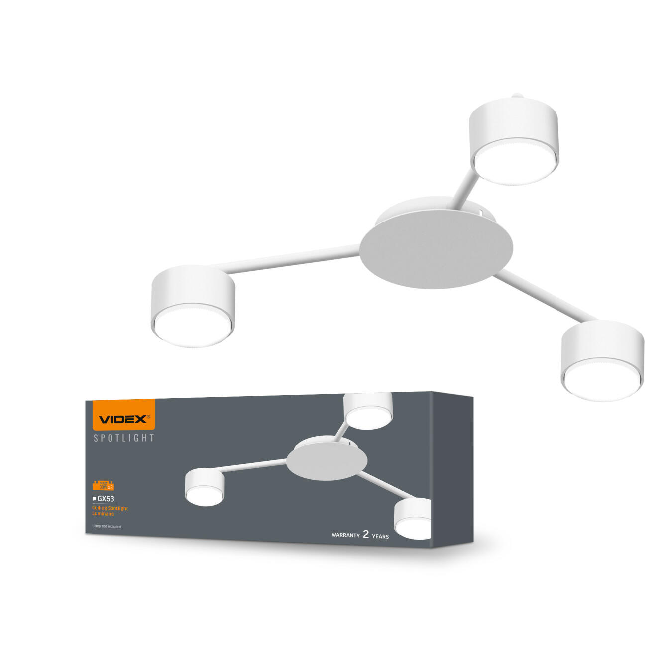 Oprawa sufitowa SPF20B-W 3x30W IP20, biała - 3