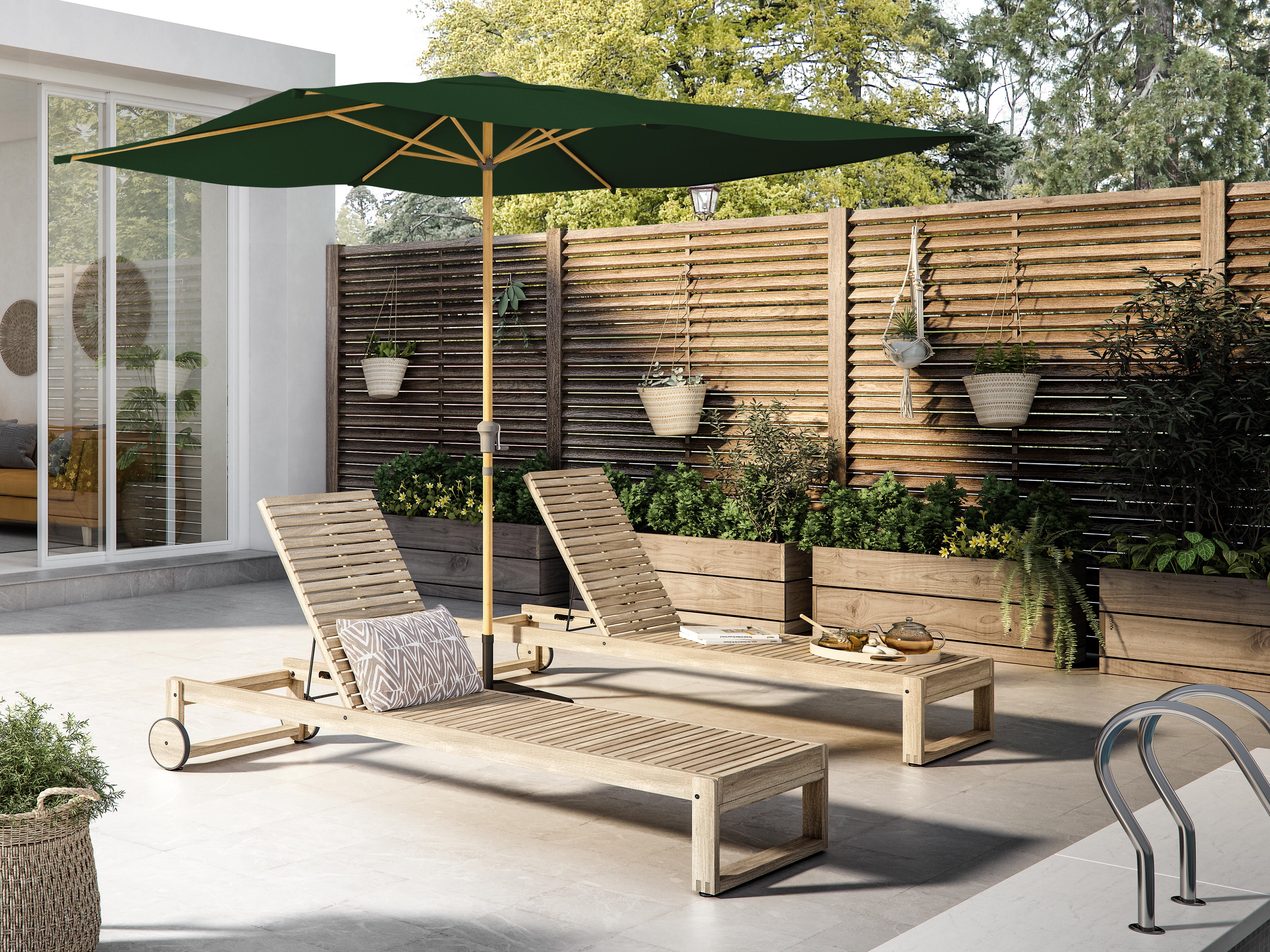 Chapéu de sol NATERIAL AGORA VERDE 200X290CM - 18