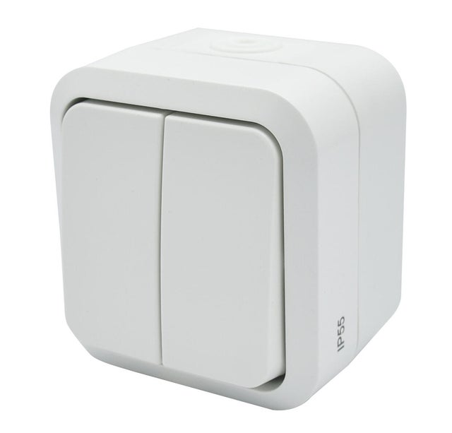 Aqua Pro biały łącznik podw IP55