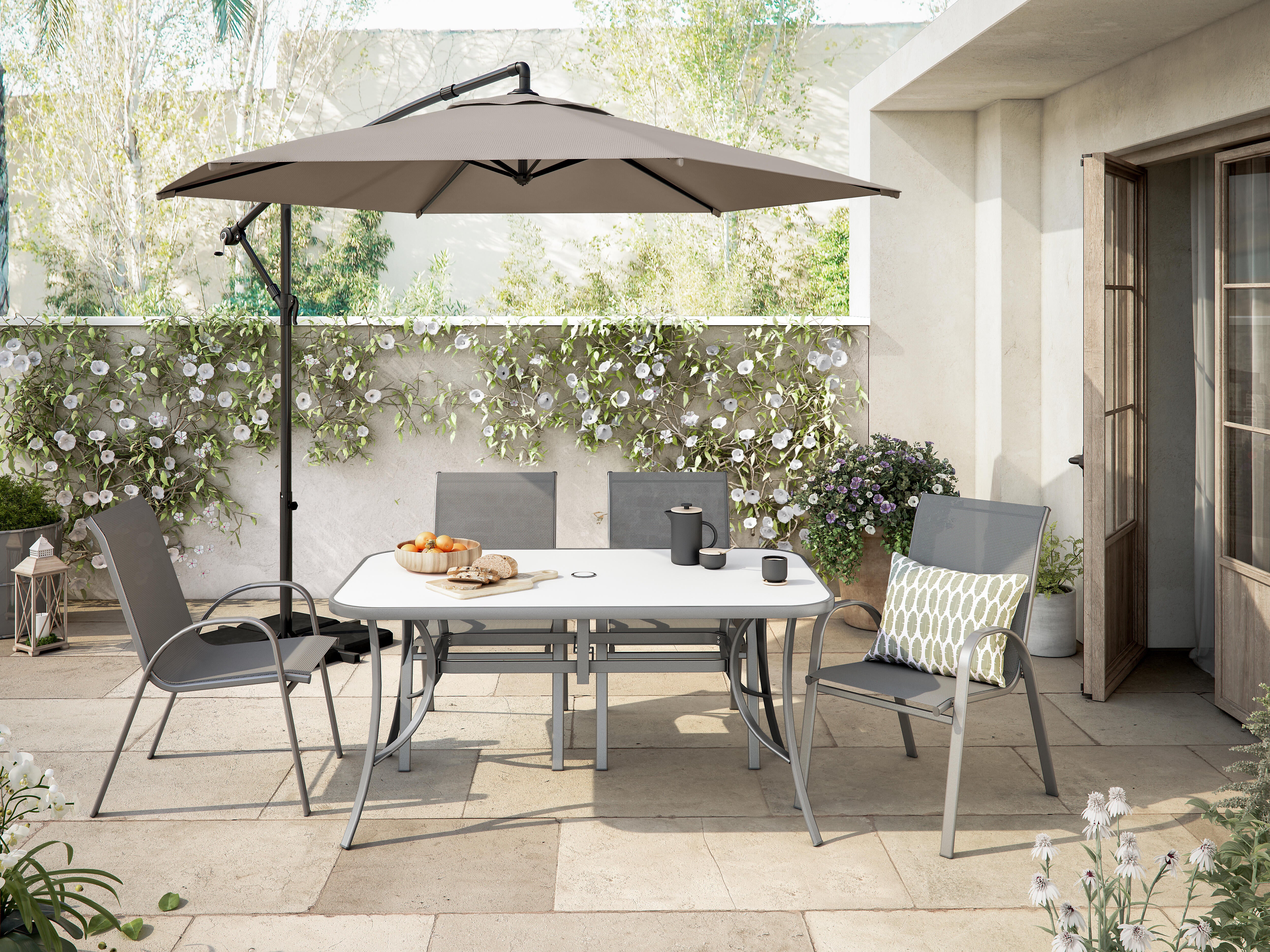 Fauteuil de jardin sans coussin fauteuil de jardin sans coussin Alma en acier gr - 3