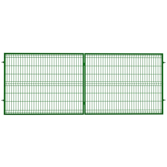 Brama dwuskrzydłowa 3D 400x150cm zielona