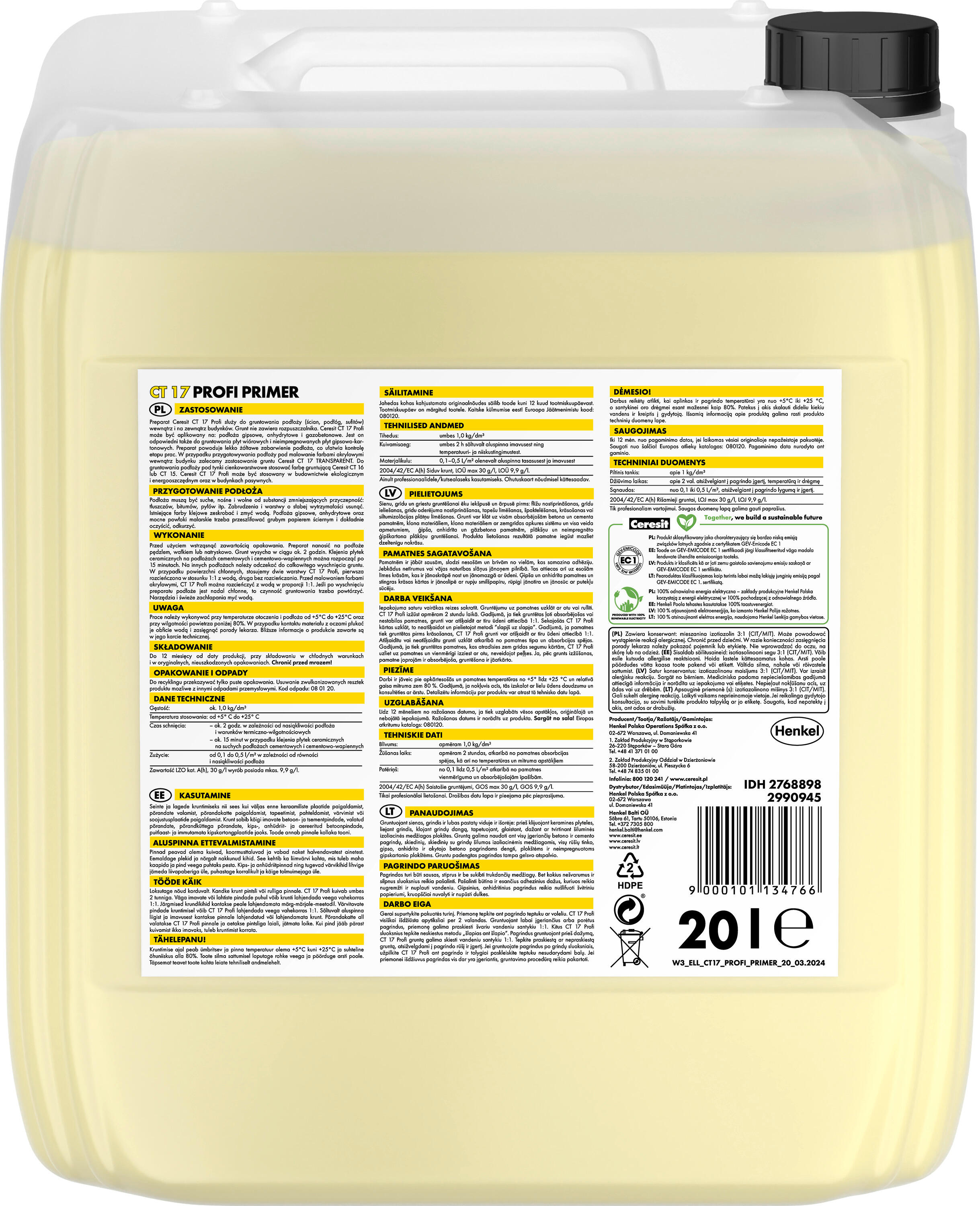 Grunt głęboko penetrujący CT17 20 l - 2