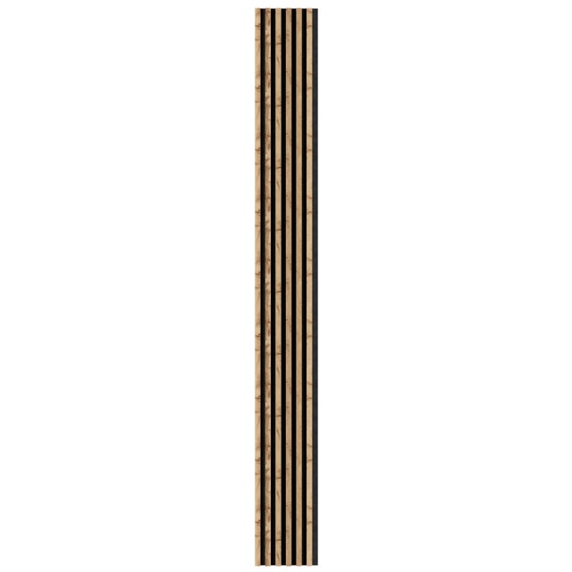 Panel lamelowy na filcowym podkładzie WOODLINE 2700x300 dąb wotan, tło czarne