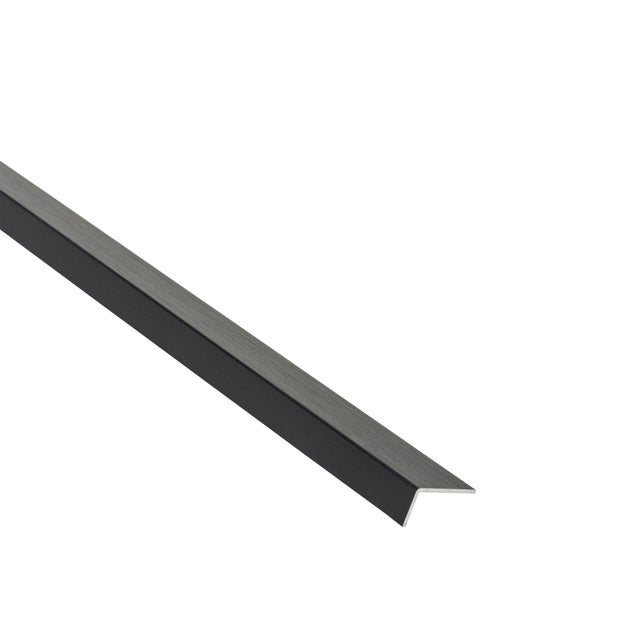 Kątownik aluminiowy czarny szczotkowany 20x10x1mm 1m 