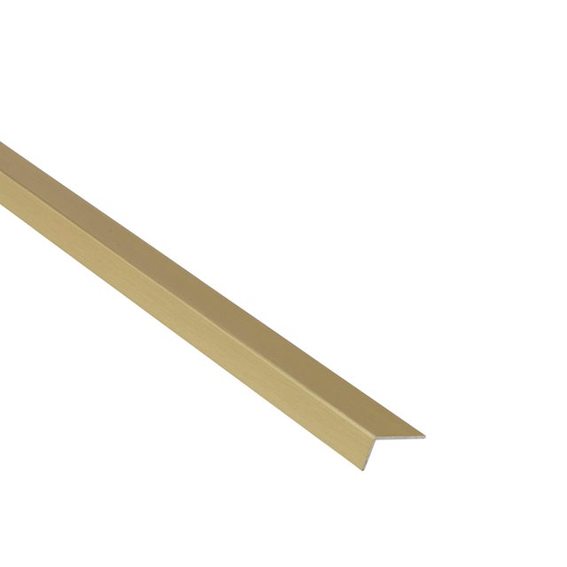 Kątownik aluminiowy złoty szczotkowany 20x10x1mm 2.5m