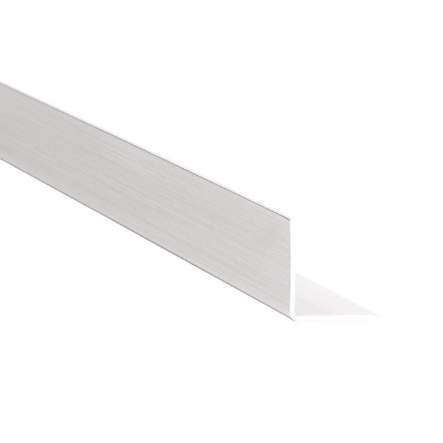 Kątownik PCV srebrny szczotkowany 20x20x1.1mm 2,6m