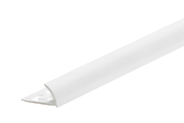 Profil wykończeniowy zewnętrzny 10 mm PVC 250 cm Biały mat RAL 9003 CEZAR