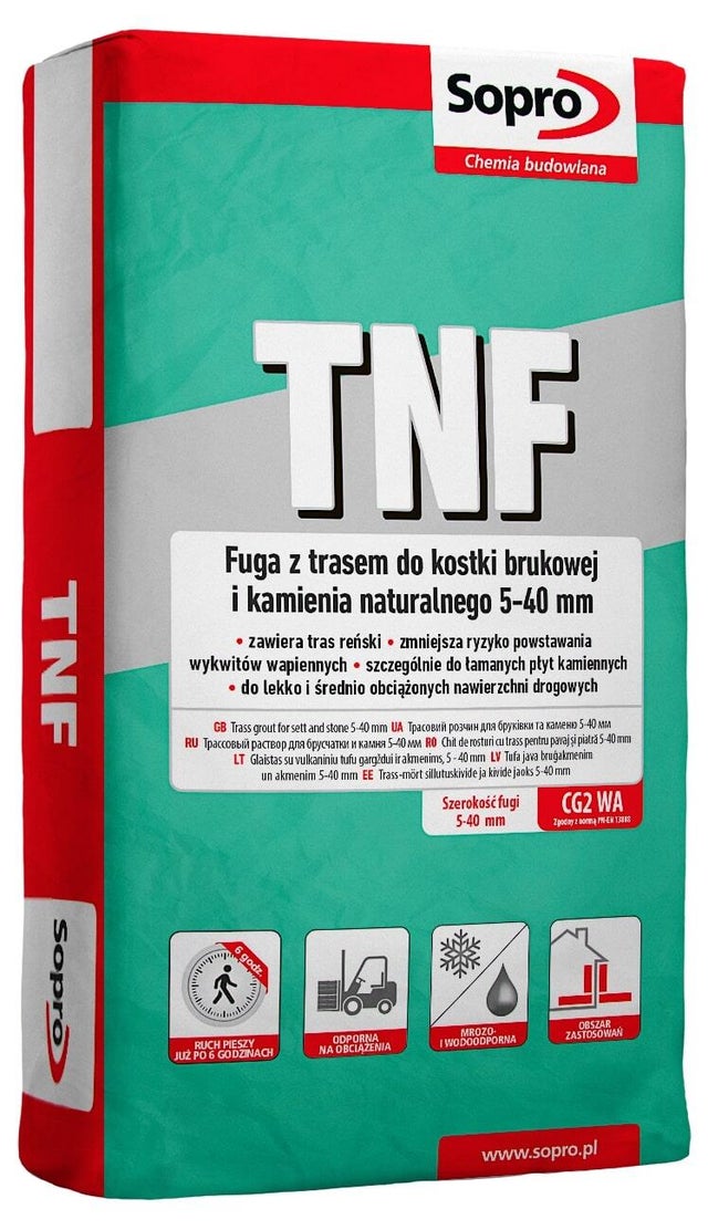Fuga z trasem do kostki brukowej Sopro TNF 675 25 kg, antracyt