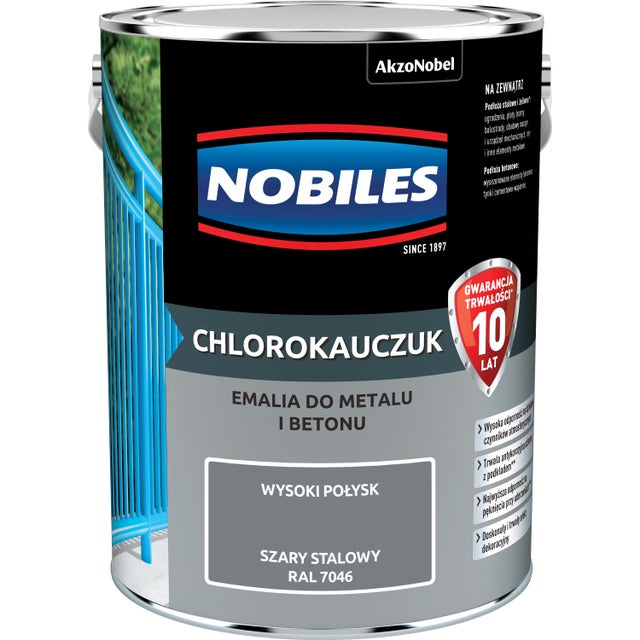 Chlorokauczuk Szary Stalowy 5L