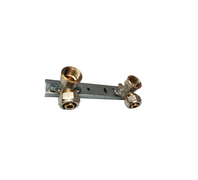 Listwa z kolankami skręcanymi gwint wewnętrzny 1/2x16 PEX 150mm