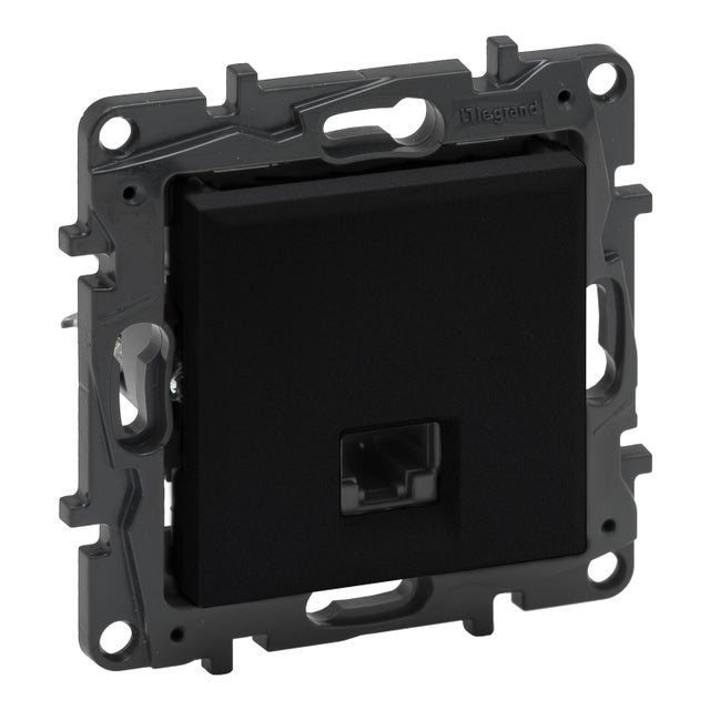 Niloe Step czarny gniazdo 1xRJ45 kat.6