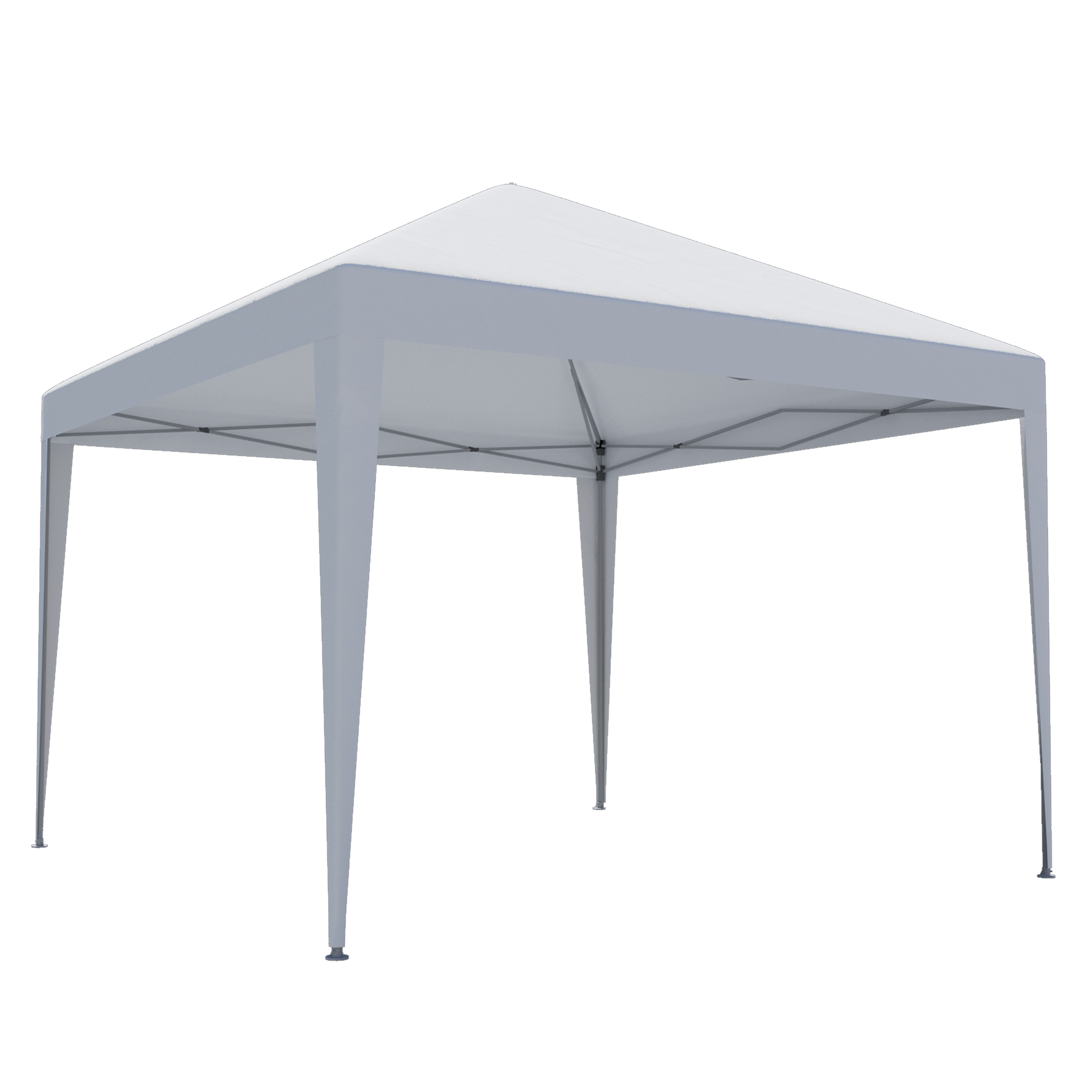 Gazebo Eori in acciaio struttura grigio chiaro, copertura bianca L 295 x P 295 x H 255 cm - 5