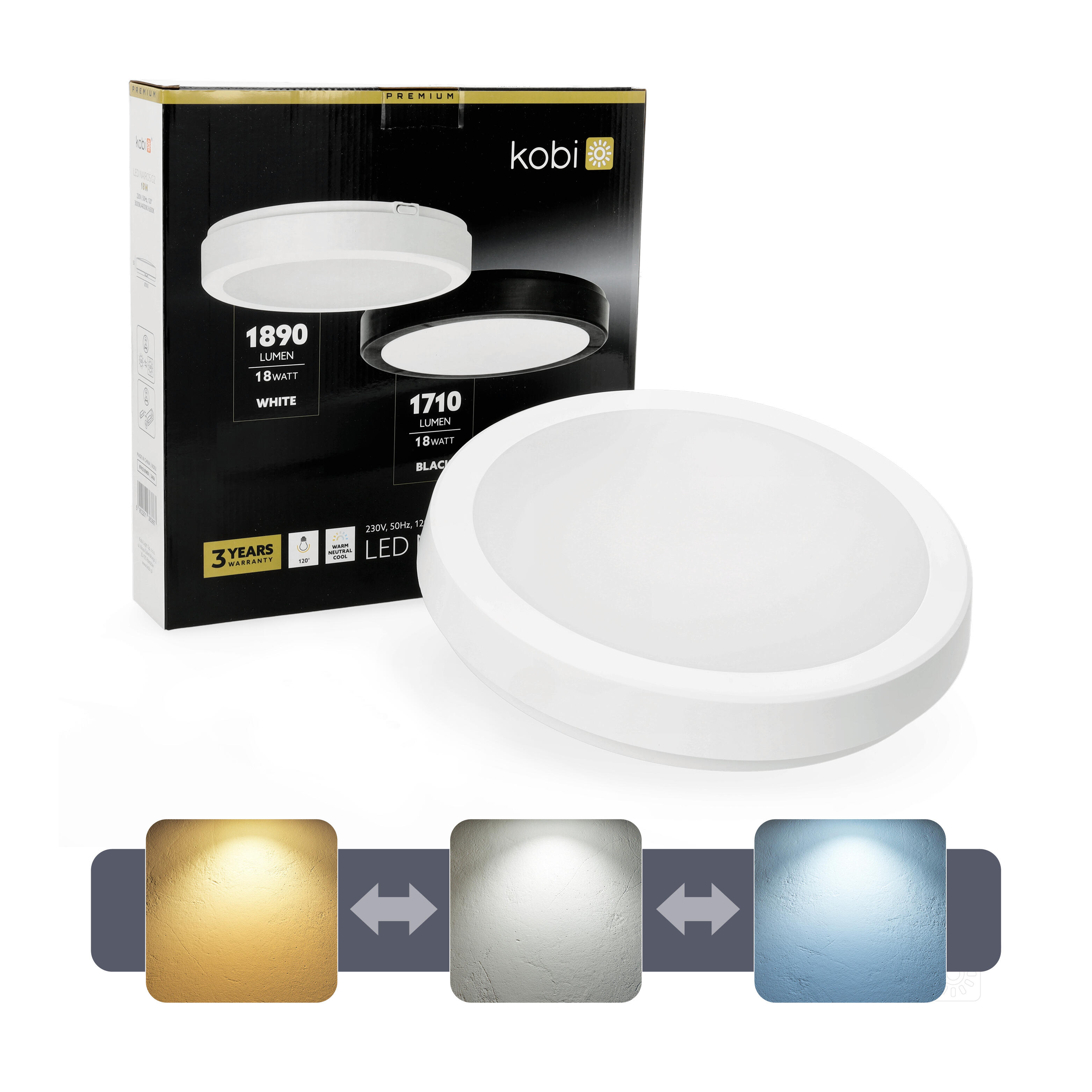Plafon LED Nairos 18W 1890 lm IP65 - 3