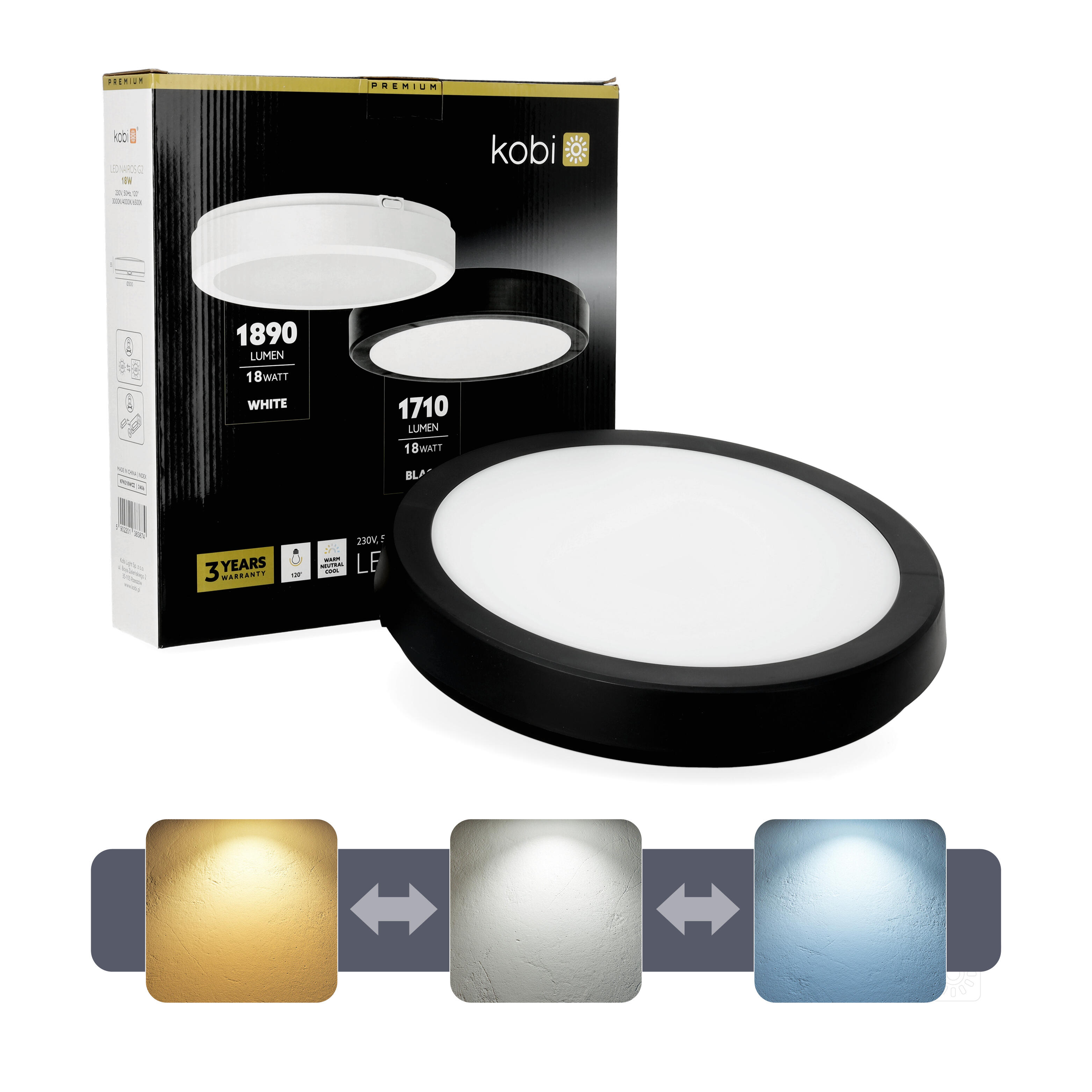 Plafon LED Nairos 18W 1710 lm IP65 - 3